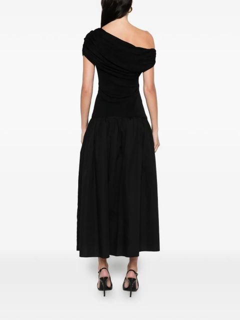 Self-Portrait draped midi dress - Black