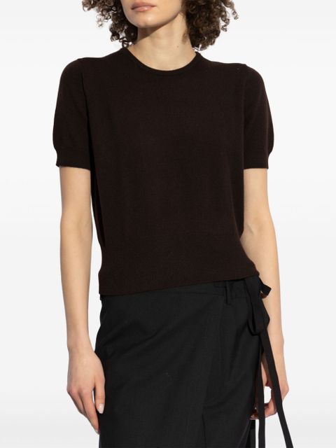 Maison Margiela virgin wool T-shirt - Brown - zdjęcie produktu nr 2