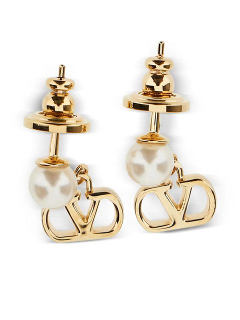 Valentino Garavani pearl Vlogo earrings - Gold - zdjęcie produktu nr 2