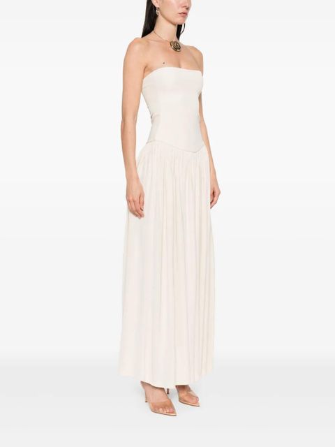 Aya Muse strapless midi dress - Neutrals