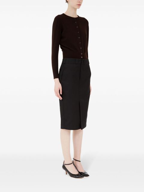 Maison Margiela high-rise midi skirt - Black - zdjęcie produktu nr 2