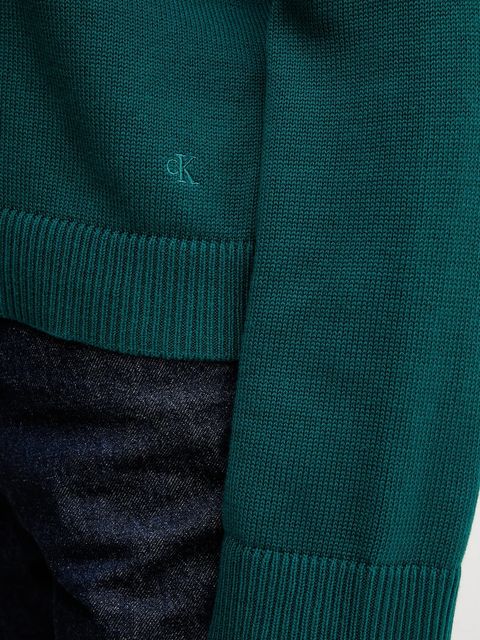 Calvin Klein Jeans sweter bawełniany damski kolor turkusowy lekki LV047D305G