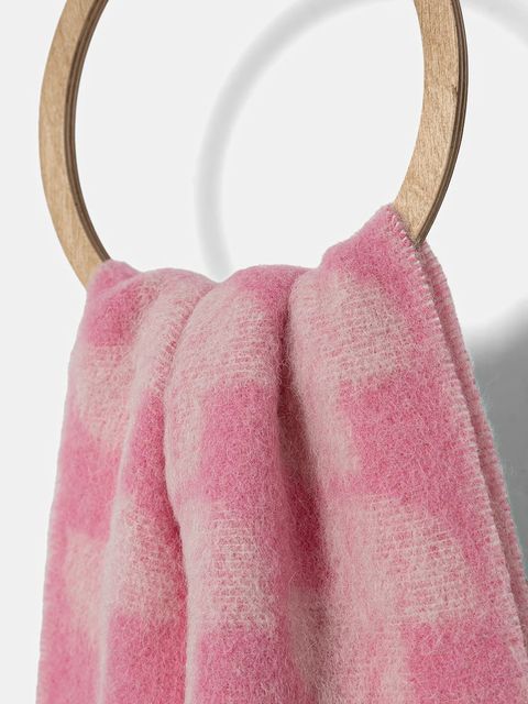 Patou szalik z dodatkiem wełny kolor różowy wzorzysty AC0720198 - zdjęcie produktu nr 2