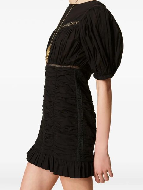 TWINSET gathered mini dress - Black