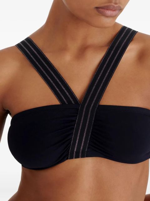 ERES Rendez-vous cross-strap bikini top - Black