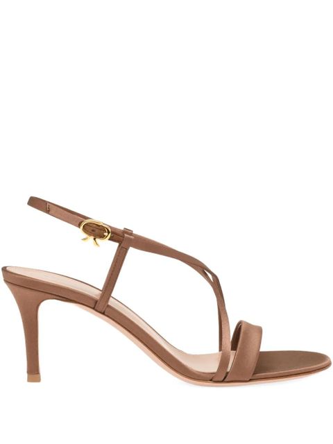 Gianvito Rossi satin heeled sandals - Brown - zdjęcie produktu nr 1