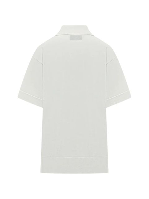 AMI Paris short-sleeve wool polo shirt - Neutrals - zdjęcie produktu nr 2