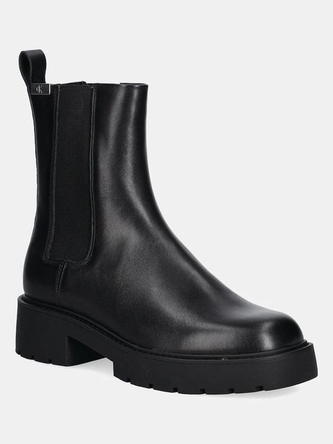 Calvin Klein Jeans sztyblety skórzane COMBAT MID CHELSEA BOOT HW LTH - zdjęcie produktu nr 2