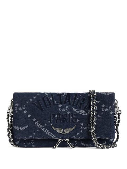 Zadig&Voltaire Rock Denim Monogram chain crossbody bag - Blue - zdjęcie produktu nr 1