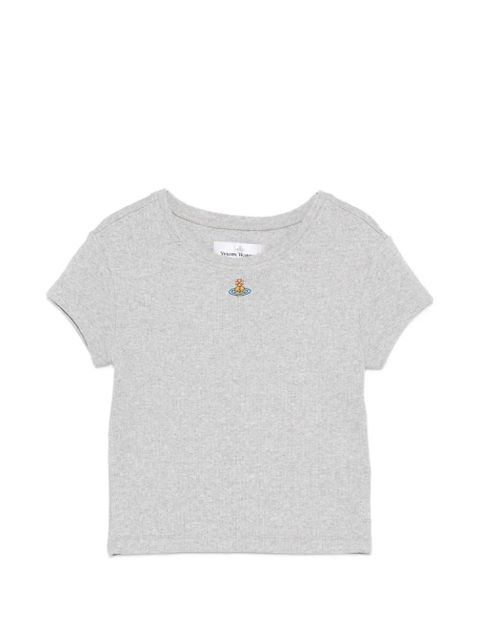 Vivienne Westwood logo-embroidered T-shirt - Grey - zdjęcie produktu nr 1