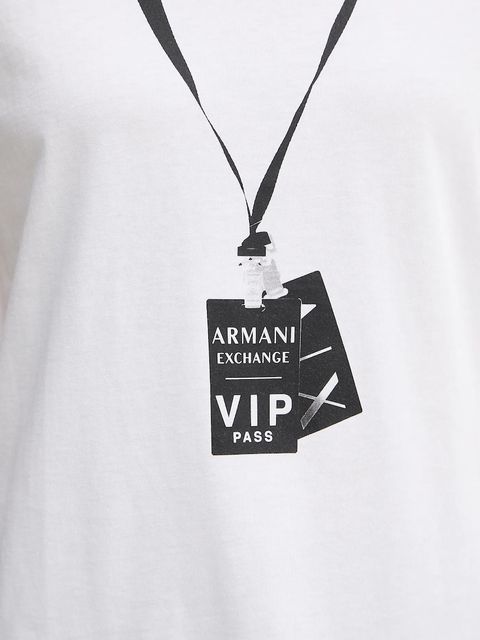 Armani Exchange t-shirt bawełniany damski kolor biały XW001361 AF10356