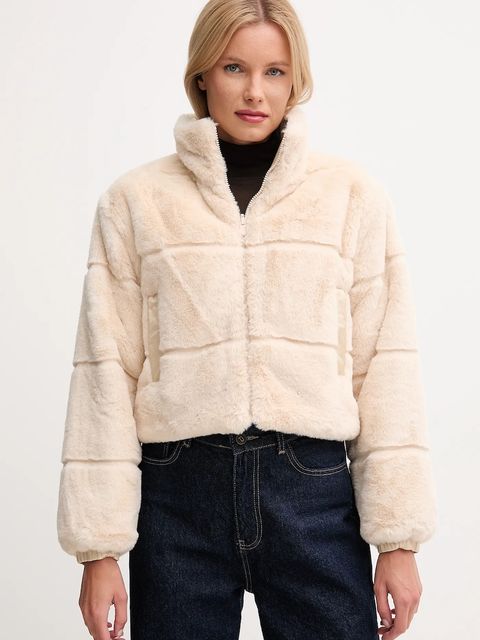 Save The Duck kurtka dwustronna YUKI kolor beżowy zimowa D32492W.FURY21