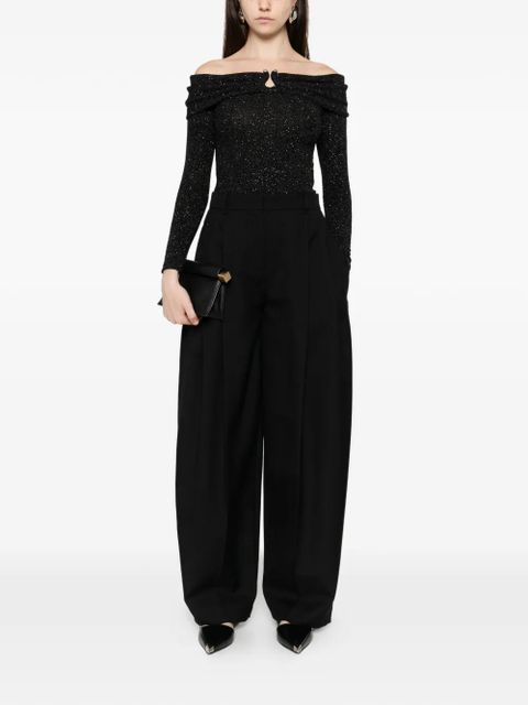 Ba&Sh off-shoulder gathered top - Black - zdjęcie produktu nr 2