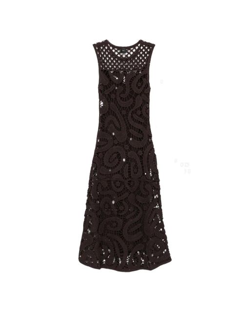 PINKO crochet midi dress - Brown - zdjęcie produktu nr 1