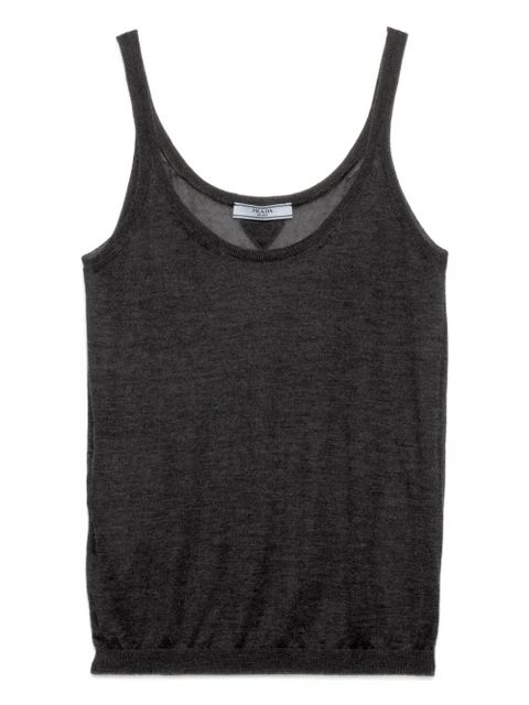 Prada fine-knit tank top - Grey - zdjęcie produktu nr 1