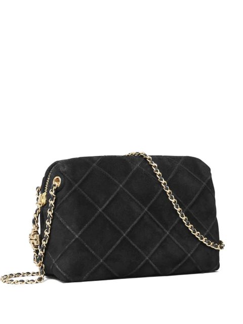 Tory Burch Fleming suede crossbody bag - Black