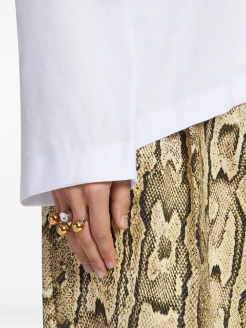 DRIES VAN NOTEN rhinestone-embellished open rings (set of two) - Silver - zdjęcie produktu nr 2