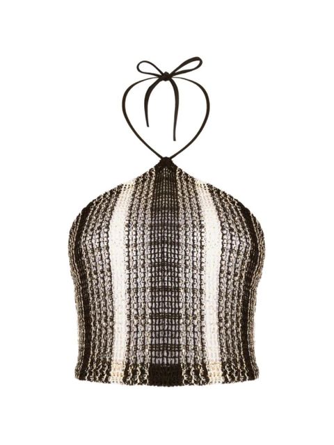 Missoni striped-pattern halterneck top - Black - zdjęcie produktu nr 1