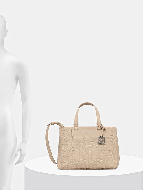 Armani Exchange torebka kolor beżowy XW001222 AF15774