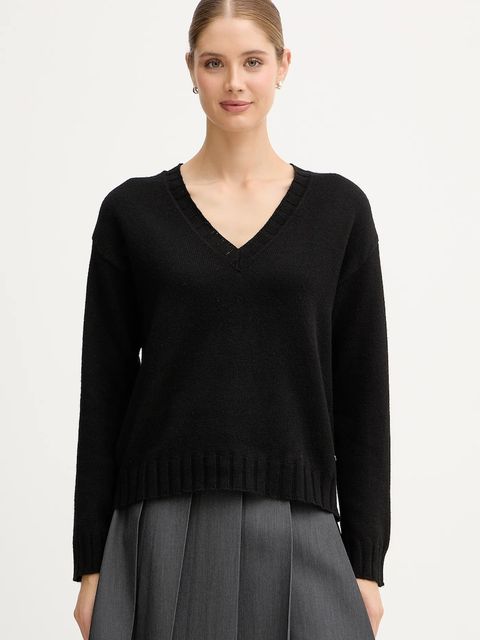 Pepe Jeans sweter z dodatkiem wełny damski kolor czarny lekki PL7000001 - zdjęcie produktu nr 1