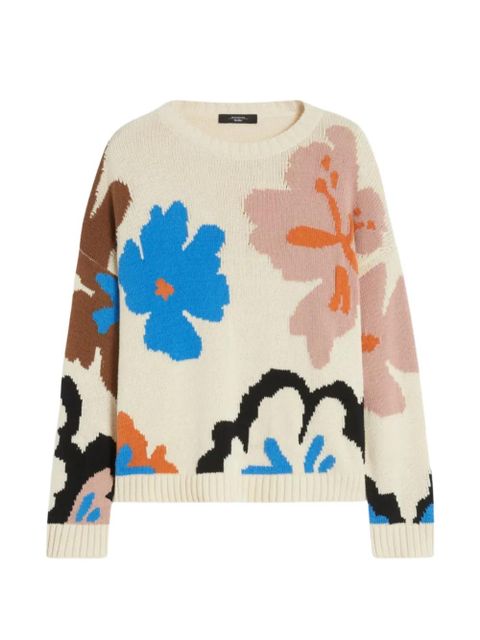 Weekend Max Mara floral crew-neck sweater - Neutrals - zdjęcie produktu nr 1