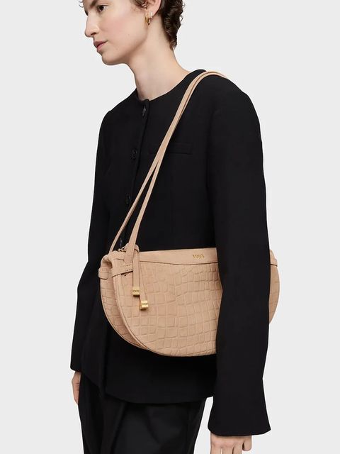 Tous torebka zamszowa Halfmoon kolor beżowy 2002359001 - zdjęcie produktu nr 2