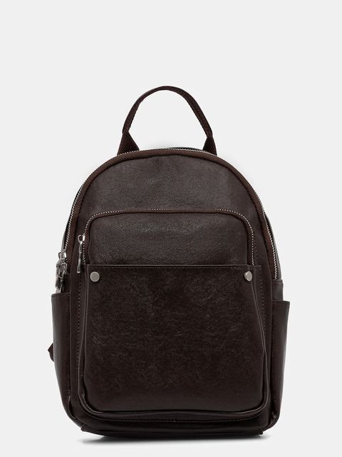 Answear.LAB plecak skórzany damski kolor brązowy mały gładki - zdjęcie produktu nr 1