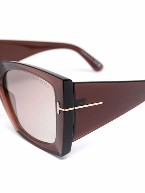 TOM FORD Eyewear tinted oversize-frame sunglasses - Brown