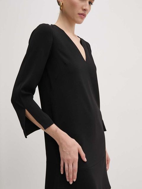 Twinset sukienka kolor czarny mini rozkloszowana 242TP208D