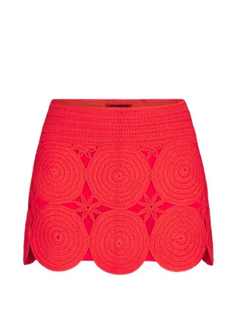 Simon Miller Beep Beep crochet-knit mini skirt - Red - zdjęcie produktu nr 1