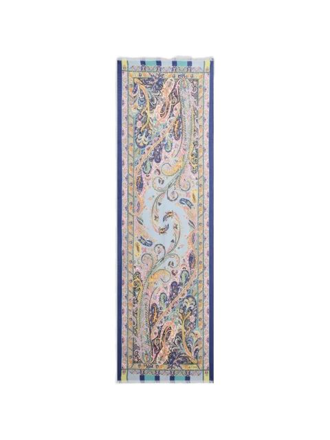 ETRO paisley silk scarf - Blue - zdjęcie produktu nr 1