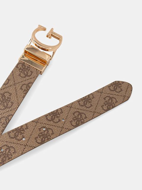 Guess pasek dwustronny CALISTA damski kolor beżowy BW9266 P5330