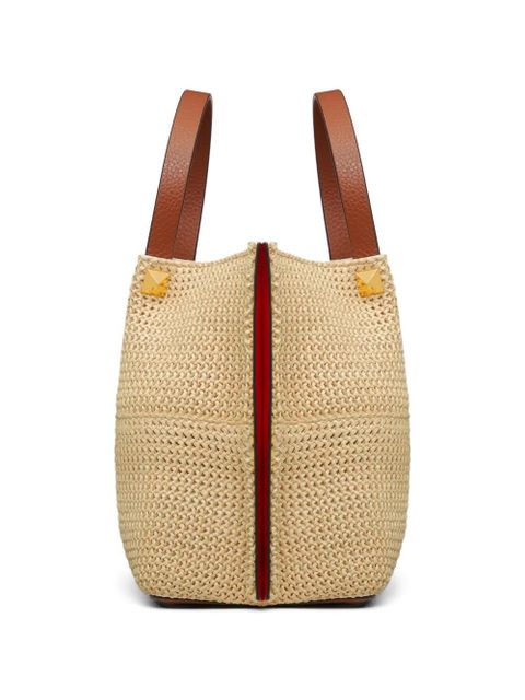 Valentino Garavani medium straw Summer tote - Neutrals