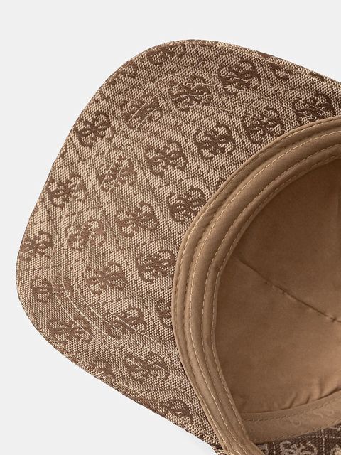 Guess czapka z daszkiem KATYA kolor beżowy AW5368 POL01