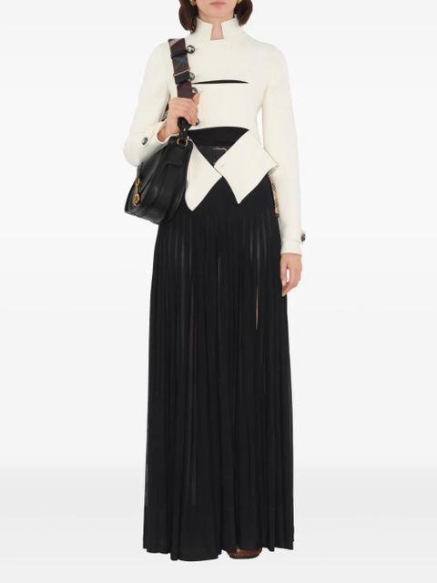 Burberry pleated maxi skirt - Black