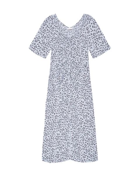 GANNI Heather midi dress - Blue - zdjęcie produktu nr 1
