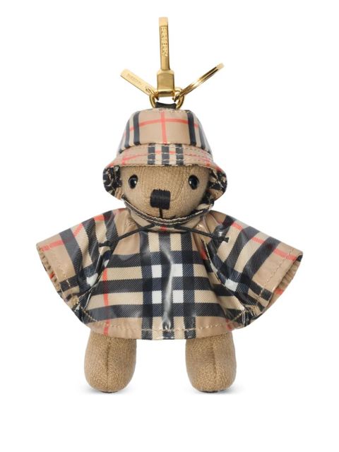 Burberry Thomas Bear check-pattern keyring - Neutrals - zdjęcie produktu nr 1