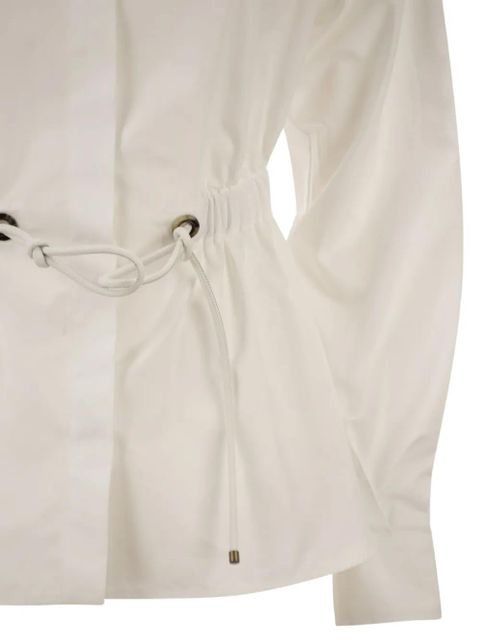 Max Mara MXMTAZZINA elasticated drawstring shirt - White