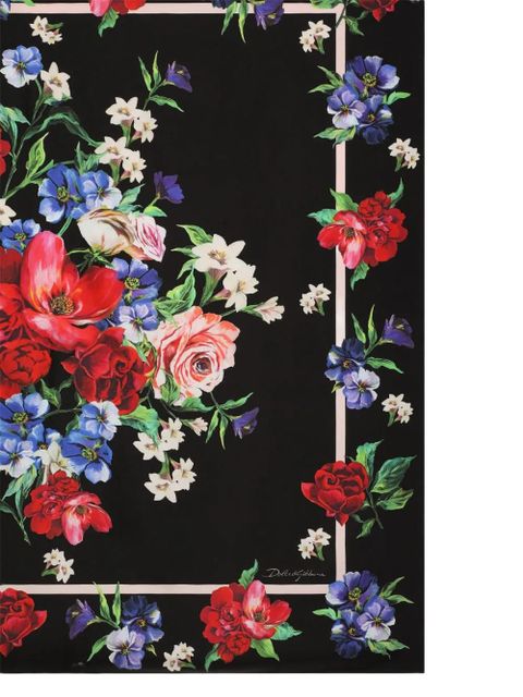 Dolce & Gabbana floral-print scarf - Black - zdjęcie produktu nr 2