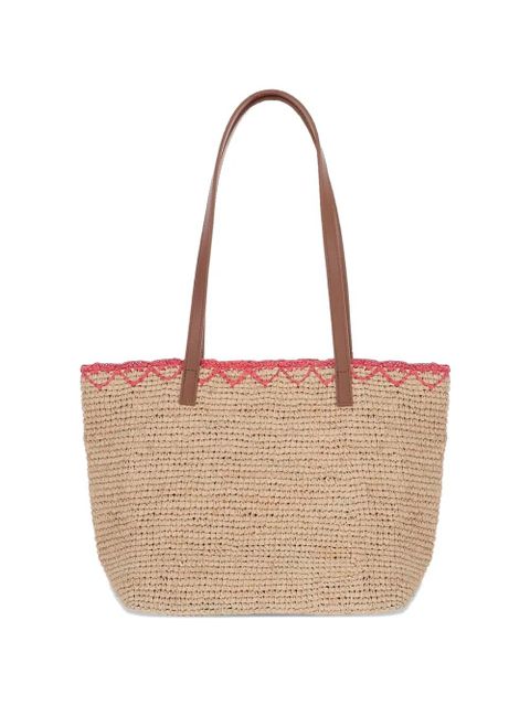 MC2 Saint Barth embroidered-logo raffia tote bag - Neutrals - zdjęcie produktu nr 2