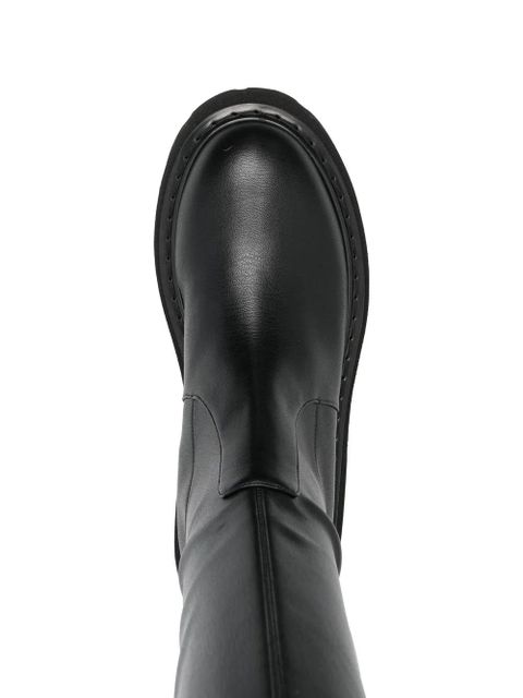 Casadei leather over-the-knee boots - Black