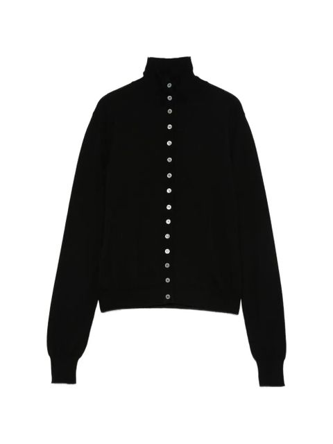 Moschino buttoned turtleneck cardigan - Black - zdjęcie produktu nr 1