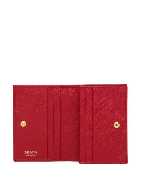 Prada logo-plaque wallet - Red