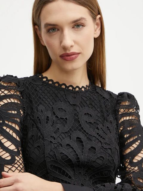 Morgan sukienka ROSLAX kolor czarny mini prosta ROSLAX