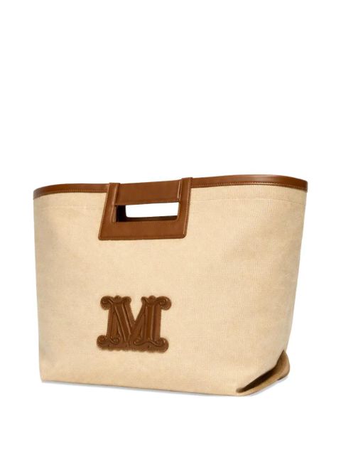 Max Mara logo-appliqué tote bag - Neutrals - zdjęcie produktu nr 2