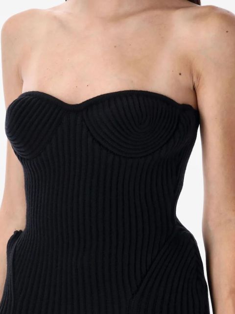 Jean Paul Gaultier ribbed-knit bustier top - Black - zdjęcie produktu nr 2
