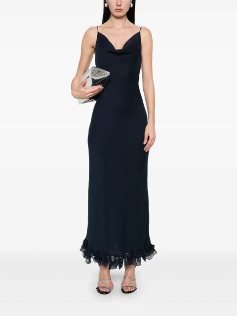 ROTATE BIRGER CHRISTENSEN ruffle-trim chiffon maxi dress - Blue - zdjęcie produktu nr 2