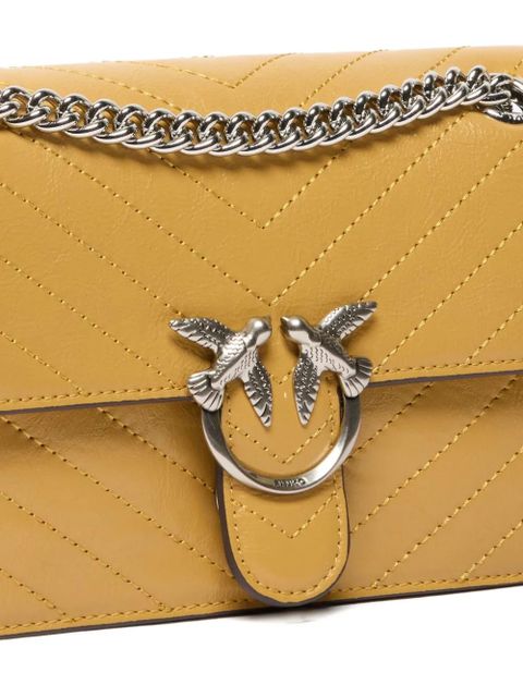 PINKO chevron chain cross body bag - Yellow