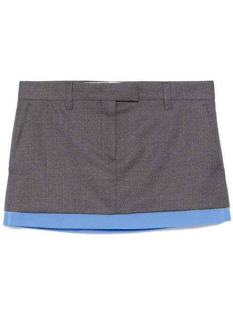 Miu Miu layered mini skirt - Grey - zdjęcie produktu nr 1