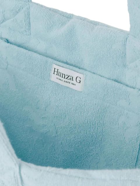 Hunza G Sunny towelling beach bag - Blue